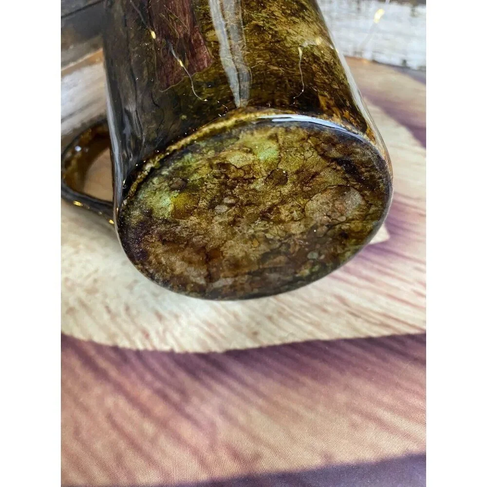 Rustic Woodgrain Camo And Faith Themed Peek A Boo Coffee Tea Cup Mug 4.5X3.5 in